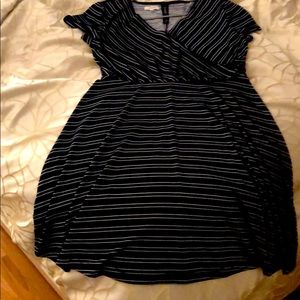 Maurices Navy Stripe Wrap Dress